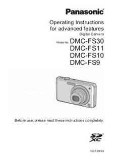 Panasonic Lumix FS9 manual. Camera Instructions.